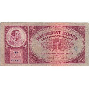 Československo - bankovky Národ. banky Československé, 50 Koruna 1929, série Ka, BHK.24b, He.24b n