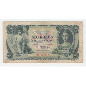 Československo - bankovky Národ. banky Československé, 100 Koruna 1931, série Ra, BHK.25b, He.25b1