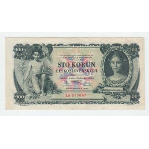Československo - bankovky Národ. banky Československé, 100 Koruna 1931, série La, BHK.25b, He.25b1.