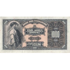 Československo - bankovky Národ. banky Československé, 1000 Koruna 1932, série C, BHK.26, He.26a.s2