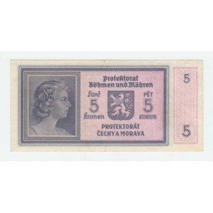 Protektorát Čechy a Morava, 1939 - 1945, 5 Koruna (1940) - sér. P014, BHK.31, He.33d neperf.