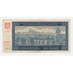 Protektorát Čechy a Morava, 1939 - 1945, 100 Koruna 1940 - 2.vyd., sér.13A, BHK.33a, He.35a,