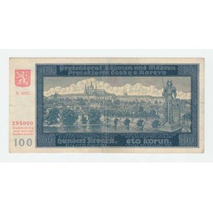 Protektorát Čechy a Morava, 1939 - 1945, 100 Koruna 1940 - 2.vyd., sér. 03G, BHK.33a, He.35b1,