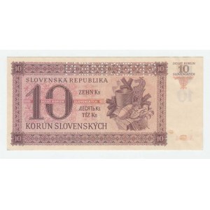 Slovenská republika, 1939 - 1945, 10 Koruna 1943, série Äm34, BHK.54b, He.58a2.s1,