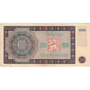 Československo - bankovky a státovky 1945 - 1953, 1000 Koruna 1945, série 14D, BHK.78c2, He.84a,