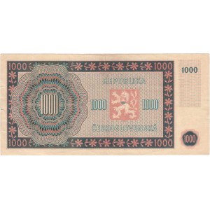 Československo - bankovky a státovky 1945 - 1953, 1000 Koruna 1945, série 29E, BHK.78d, He.84b,