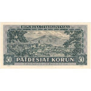 Československo - bankovky a státovky 1945 - 1953, 50 Koruna 1948, série A48, BHK.81b, He.88a2 nepe