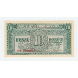 Československo - bankovky a státovky 1945 - 1953, 10 Koruna 1950, série Df, BHK.84b, He.92b neperf