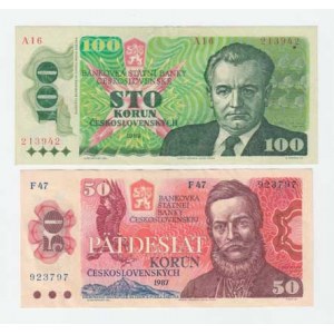 Československo - bankovky 1970 - 1989, 100 Koruna 1989, série A16, BHK.106, He.119a,