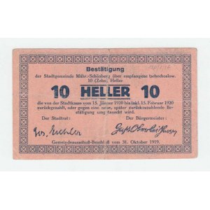 Nouzová platidla Československa, 1914 - 1945, Mähr.Schönberg (Šumperk), 10 Haléř 1914, D-H.120.1.3b