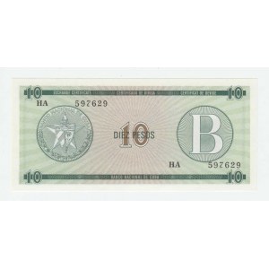 Kuba, 10 Peso (1985) - série B, Pick.FX8