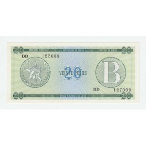 Kuba, 20 Pesos (1985) - série B, Pick.FX9
