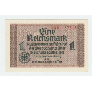 Německo - poukázky pro okupovaná území, 1939 - 1945, 1 Marka b.l., Pick.R136a, Ros.551a - série 245