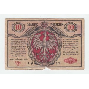 Polsko, 10 Marka 1917 - německá okupace, Pick.12, Mil.13b,