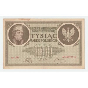 Polsko, 1000 Marek 17.5.1919, Pick.22d, Mil.22g - Ser.ZH,