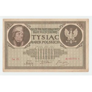 Polsko, 1000 Marek 17.5.1919, Pick.22d, Mil.22g - Ser.ZI