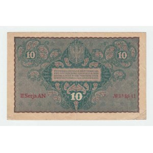 Polsko, 10 Marek 1919, Pick.25, Mil.25b
