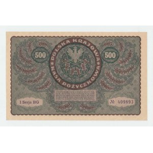 Polsko, 500 Marek 1919, Pick.28, Mil.28a