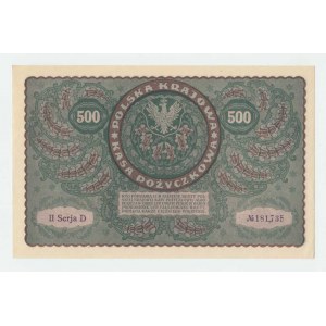 Polsko, 500 Marek 1919, Pick.28, Mil.28b