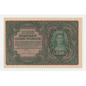 Polsko, 500 Marek 1919, Pick.28, Mil.28d