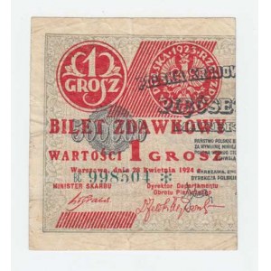 Polsko, 1 Groš 1924 - levá polovina, Pick.42a, Mil.42bL