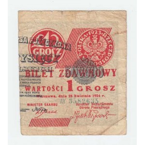 Polsko, 1 Groš 1924 - pravá polovina, Pick.42b, Mil.42bP