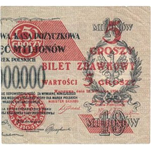Polsko, 5 Grošů 1924 - pravá polovina, Pick.43b, Mil.43b