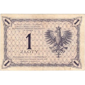 Polsko, 1 Zlotý 1919 (1924), Pick.51, Mil.47b, skvrna