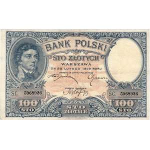 Polsko, 100 Zlotých 1919 (1924), Pick.57, Mil.53