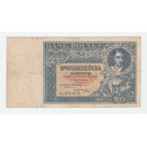 Polsko, 20 Zlotych 1931, Pick.73, Mil.72b