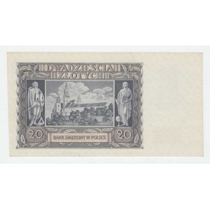 Polsko, 20 Zlotých 1940 - německá okupace, Pick.95, Mil.95b