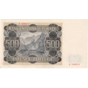 Polsko, 500 Zlotých 1940 - německá okupace, Pick.98, Mil.98a