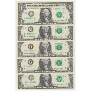 USA, 1 Dolar 2009 L, 2013 B, 2013 F, 2013 F, 2017 B,