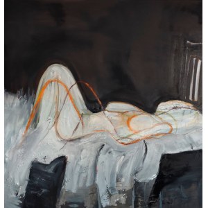 Piotr Szwabe (b. 1975), Sketch for a conversation with a woman lying multilevel, 2020