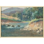 Serwin-Oracki Mieczyslaw (1912-1977), Landscape with a mountain river, 1950