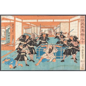Utagawa Kunisada (1786-1865), Scena 10 z cyklu Chushingura, ok. 1847
