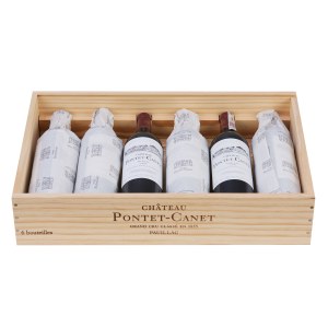 Case: vertical collection of Chateau Pontet Canet (1990, 1994, 1995, 1996, 1998, 1999)