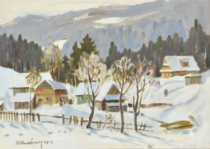 Michał KWAŚNY (1919-1997), Pejzaż podgórski zimą, 1976