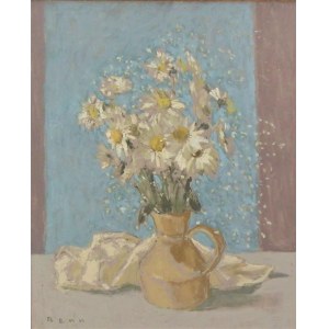 Bencion(Benn) Rabinowicz (1905-1989) , Białe stokrotki z mgiełką kwiatów ala