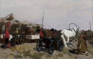 Chełmoński Józef, NA JARMARKU, 1882