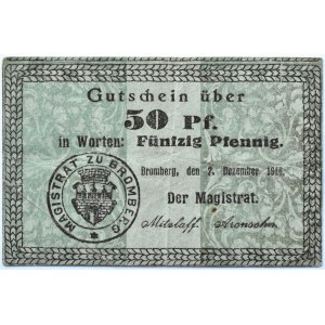 Bromberg, Bydgoszcz, Gutschein 50 pfennig 1916