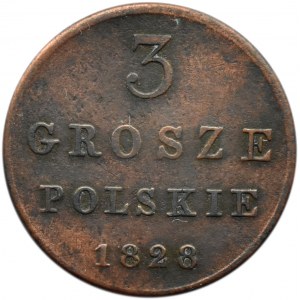 Mikołaj I, 3 grosze 1828 F.H., Warszawa