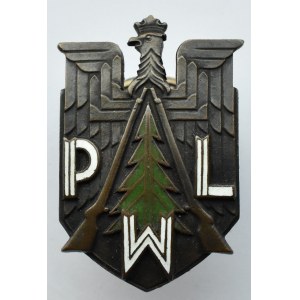 Polska, II RP, odznaka PWL - Przysposobienie Wojskowe Leśników, oryginalna nakrętka Gontarczyk (11)