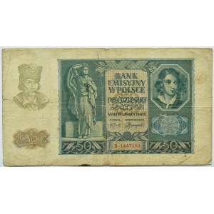 Polska, Generalna Gubernia, 50 złotych 1940, seria B