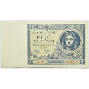 Polska, II RP, 5 złotych 1930, seria BO, Warszawa, UNC-