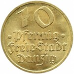 Wolne Miasto Gdańsk, 10 pfennig 1932, Berlin, piękne, mennicze!