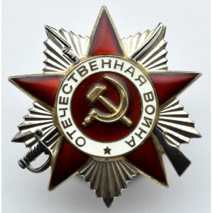 ZSRR, Gwiazda za Wojnę ojczyźnianą, II klasa, numerowana, oryginalna nakrętka