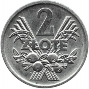 Polska, PRL, Jagody, 2 złote 1973, Warszawa, UNC