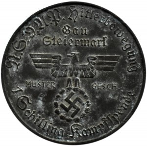 Niemcy, III Rzesza, NSDAP-A. Hitler, żeton 1 schilling Kampf Spende