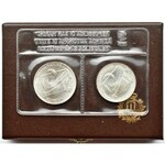 San Marino, lot monet 500-1000 lirów 1988 R, Rzym, etui+certyfikat, UNC